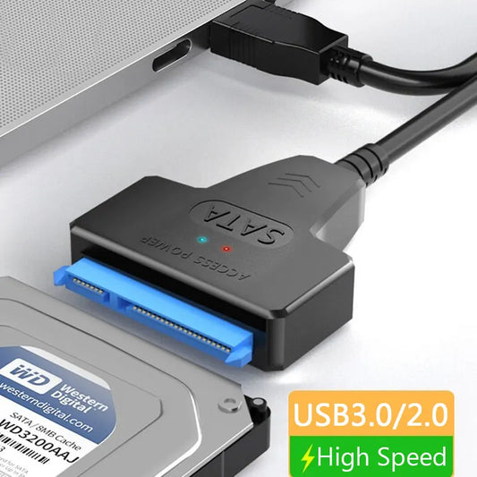 SATA to USB 3.0 Adapter Cable – High-Speed SSD/HDD Connector for 2.5" Drives - Hopshopper