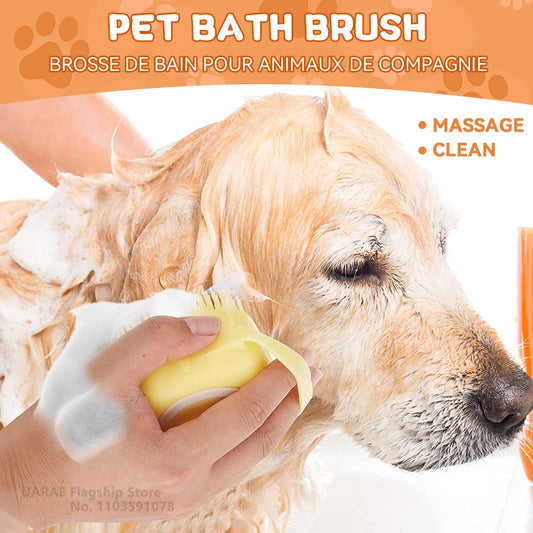 Dog Bathing Brush with Built-in Shampoo Dispenser - Hopshopper