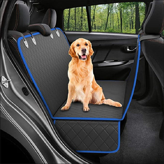 Waterproof Dog Car Seat Cover with Mesh Window – Hammock Pet Travel Protector with Zipper, Pocket & Safety Buckle - Hopshopper