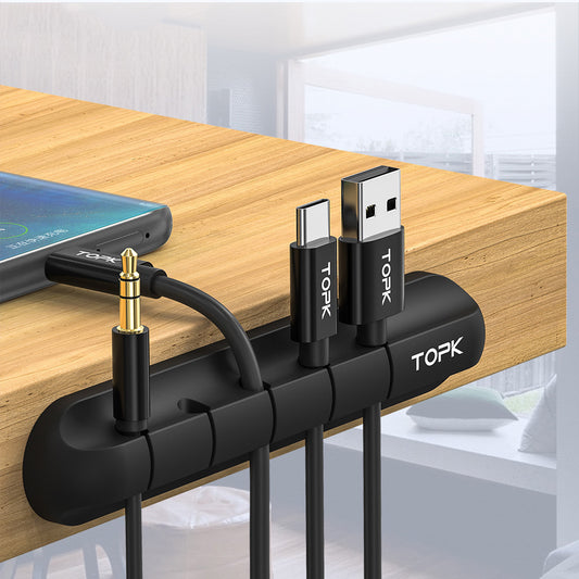 Silicone USB Cable Winder & Desktop Cable Organizer - Hopshopper