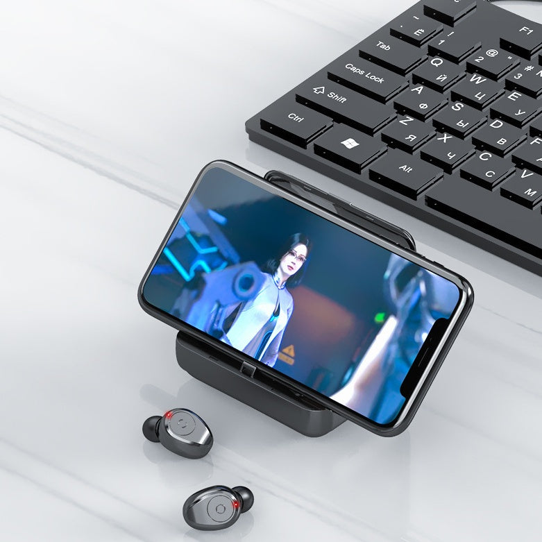 Multifunction 3-in-1 Bluetooth Headset with Power Bank & Phone Stand - Hopshopper