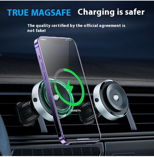 Universal Magnetic Car Phone Mount – Double-Sided Holder with Vacuum Suction & 360° Rotation - Hopshopper